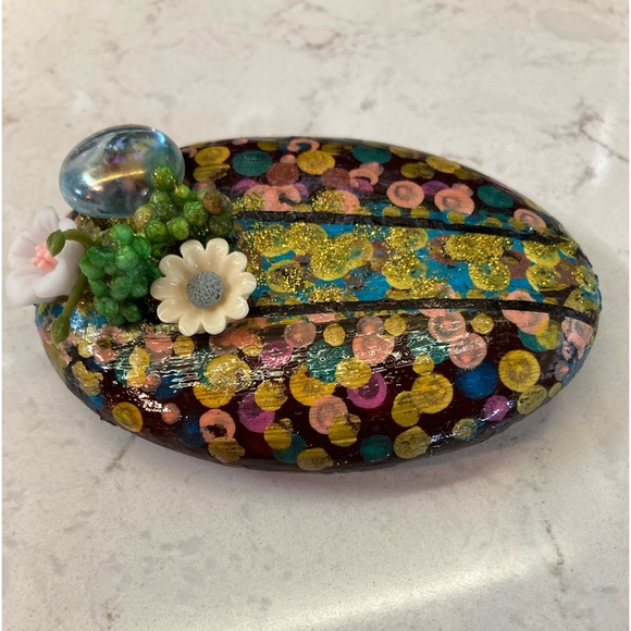 Artisan Colorful Painted Rock - - Picture 2 of 6
